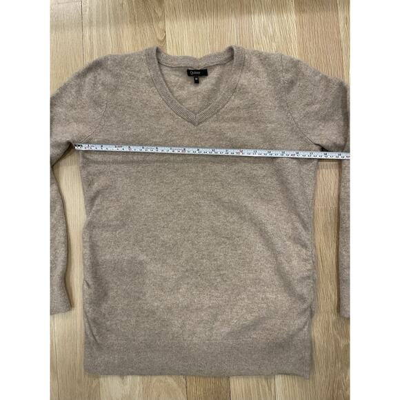 Quince Mongolian Cashmere Maternity V-Neck Sweater Medium Oatmeal Beige - Picture 6 of 9